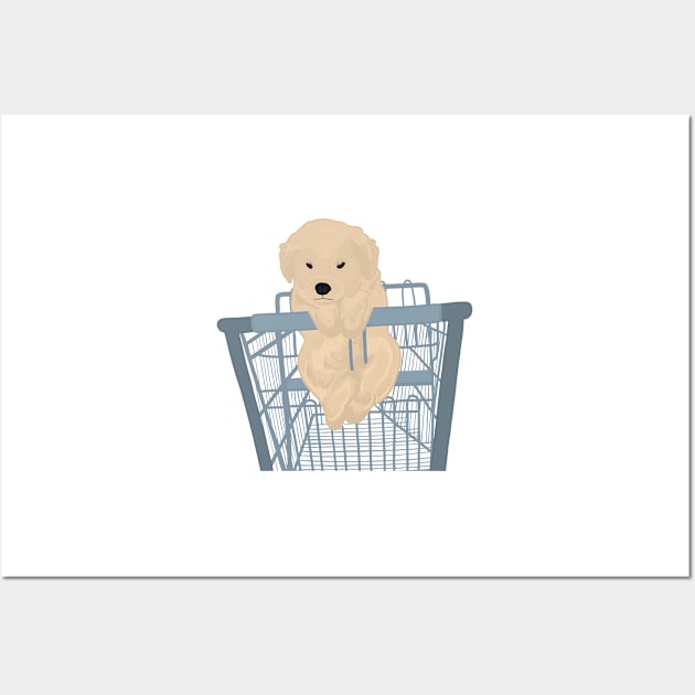 puppy in cart design Wall Art by shreyaasm611